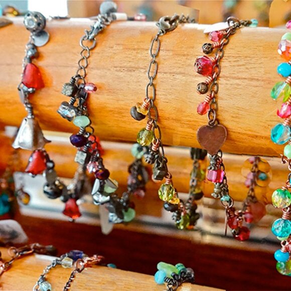 GEMSTONE BRACELET & MATCHING-"Spring Pastel Colors" - Genuine Swarovski Crystals - Picture 3 of 3